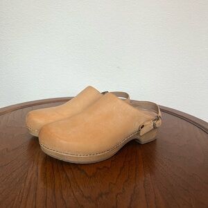 Dansko Ingrid Honey Distressed Clogs